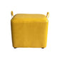 Modern PU Leather Poof Plain Rectangle Water Resistant Ottoman Chair 16"L x 12"W x 16"H Yellow 1 Piece Clearhalo 'furn' 'furn_ottomans_poufs' 'Furniture' 'Living Room Furniture' 'Ottomans & Poufs' 'ottomans_poufs' 6120362