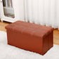 Modern Square Ottoman Foldable Water Resistant Tufted Faux Leather Ottoman with Storage 30"L x 15"W x 15"H Coffee 1 Piece Clearhalo 'furn' 'furn_ottomans_poufs' 'Furniture' 'Living Room Furniture' 'Ottomans & Poufs' 'ottomans_poufs' 6120425