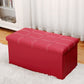 Modern Square Ottoman Foldable Water Resistant Tufted Faux Leather Ottoman with Storage 30"L x 15"W x 15"H Burgundy 1 Piece Clearhalo 'furn' 'furn_ottomans_poufs' 'Furniture' 'Living Room Furniture' 'Ottomans & Poufs' 'ottomans_poufs' 6120444