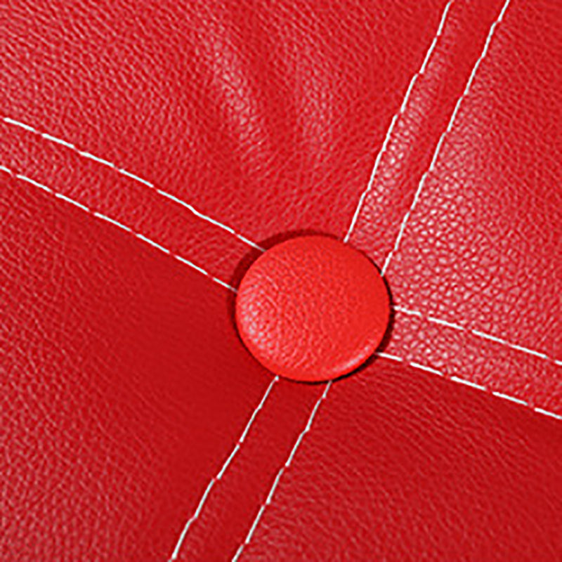 Ottomano in pelle finta alla moda semplice trapunpolo rossi con il rettangolo