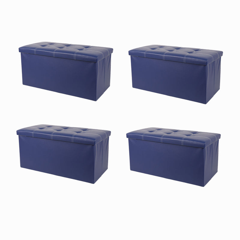 Ottomano in pelle finta alla moda semplice trapunpolo rossi con il rettangolo