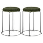 Modern Ottoman Velvet Upholstered Solid Color Metal Frame Round Ottoman Green 2 Piece Set Clearhalo 'furn' 'furn_ottomans_poufs' 'Furniture' 'Living Room Furniture' 'Ottomans & Poufs' 'ottomans_poufs' 6120494
