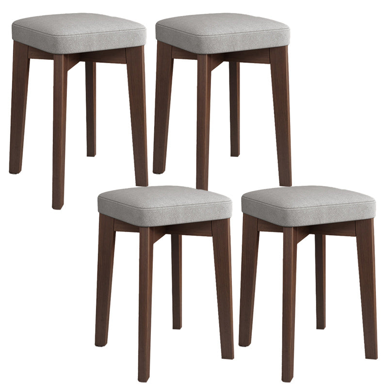 Modern Leather Ottoman Water Resistant Standard Square Chair Ottoman Grey 4 Piece Set Brown Clearhalo 'furn' 'furn_ottomans_poufs' 'Furniture' 'Living Room Furniture' 'Ottomans & Poufs' 'ottomans_poufs' 6120564