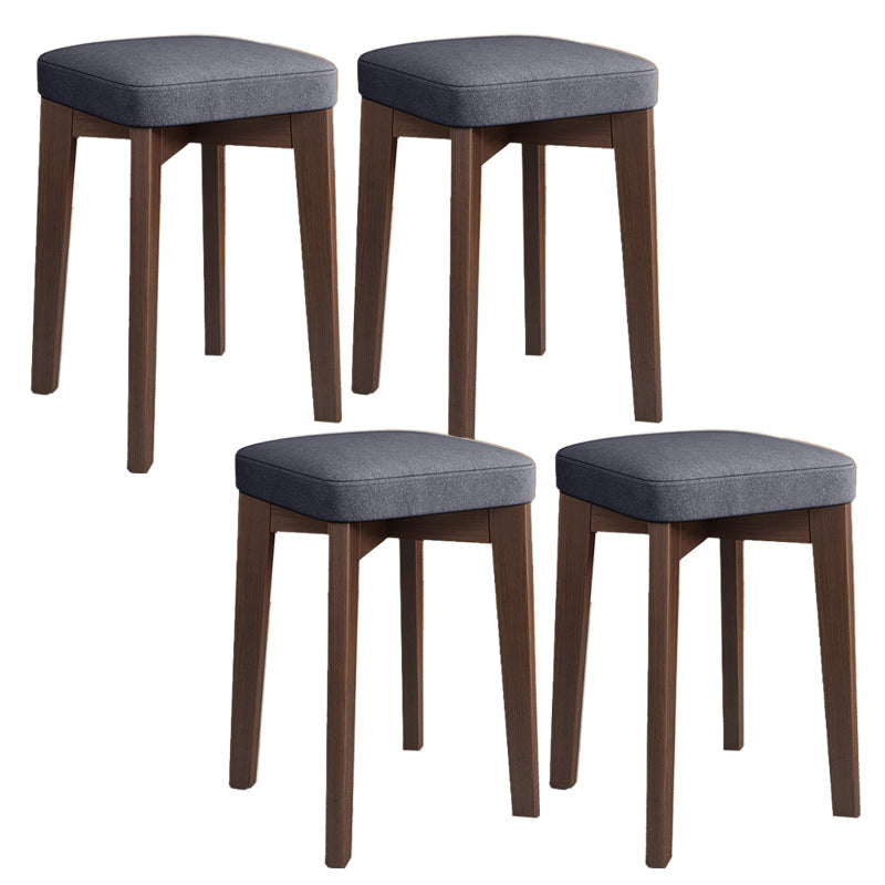 Modern Leather Ottoman Water Resistant Standard Square Chair Ottoman Dark Gray 4 Piece Set Brown Clearhalo 'furn' 'furn_ottomans_poufs' 'Furniture' 'Living Room Furniture' 'Ottomans & Poufs' 'ottomans_poufs' 6120568