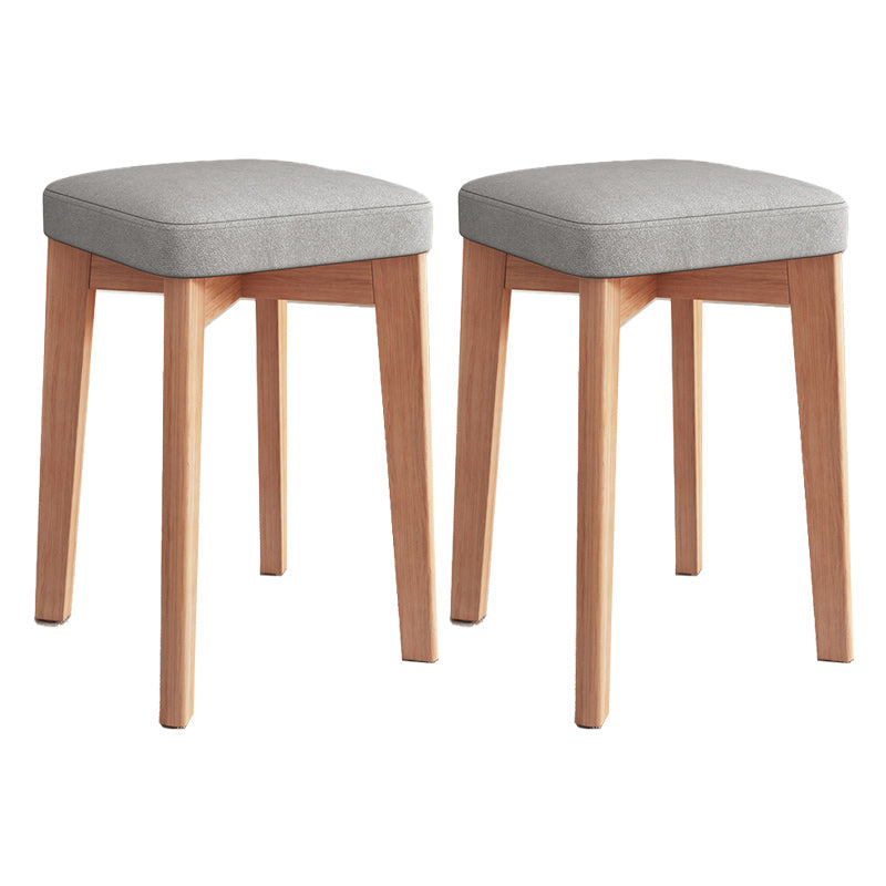 Modern Leather Ottoman Water Resistant Standard Square Chair Ottoman Grey 2 Piece Set Wood Clearhalo 'furn' 'furn_ottomans_poufs' 'Furniture' 'Living Room Furniture' 'Ottomans & Poufs' 'ottomans_poufs' 6120577