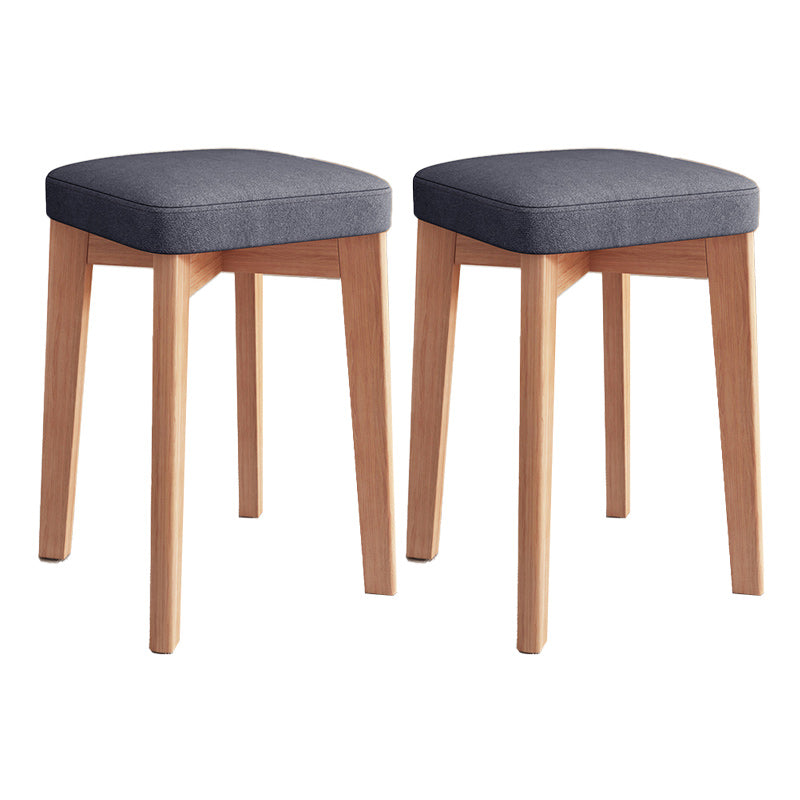 Modern Leather Ottoman Water Resistant Standard Square Chair Ottoman Dark Gray 2 Piece Set Wood Clearhalo 'furn' 'furn_ottomans_poufs' 'Furniture' 'Living Room Furniture' 'Ottomans & Poufs' 'ottomans_poufs' 6120579