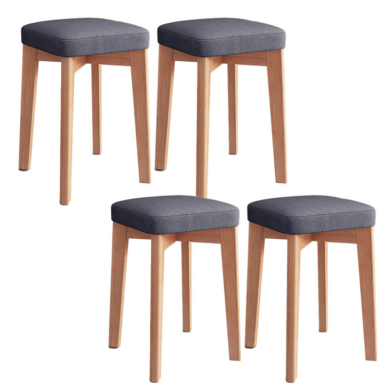 Modern Leather Ottoman Water Resistant Standard Square Chair Ottoman Dark Gray 4 Piece Set Wood Clearhalo 'furn' 'furn_ottomans_poufs' 'Furniture' 'Living Room Furniture' 'Ottomans & Poufs' 'ottomans_poufs' 6120580