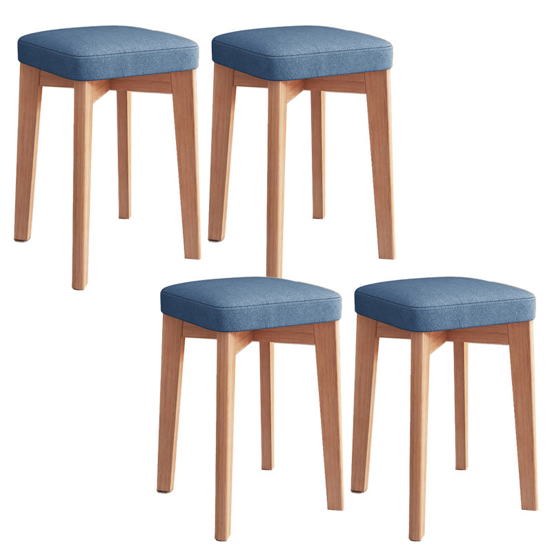 Modern Leather Ottoman Water Resistant Standard Square Chair Ottoman Blue 4 Piece Set Wood Clearhalo 'furn' 'furn_ottomans_poufs' 'Furniture' 'Living Room Furniture' 'Ottomans & Poufs' 'ottomans_poufs' 6120582