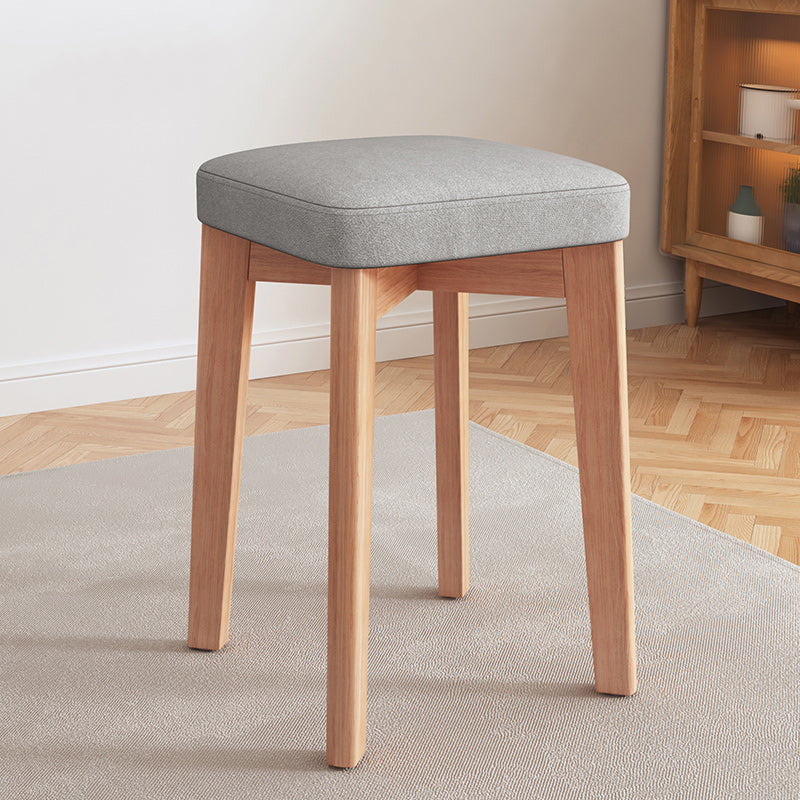 Modern Leather Ottoman Water Resistant Standard Square Chair Ottoman Grey 1 Piece Wood Clearhalo 'furn' 'furn_ottomans_poufs' 'Furniture' 'Living Room Furniture' 'Ottomans & Poufs' 'ottomans_poufs' 6120591