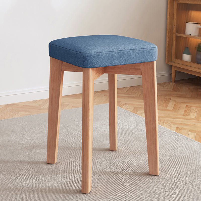 Modern Leather Ottoman Water Resistant Standard Square Chair Ottoman Blue 1 Piece Wood Clearhalo 'furn' 'furn_ottomans_poufs' 'Furniture' 'Living Room Furniture' 'Ottomans & Poufs' 'ottomans_poufs' 6120593