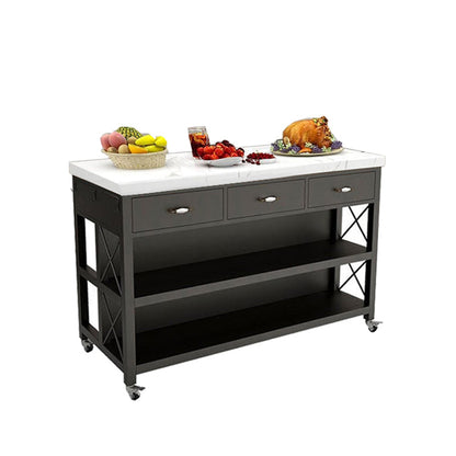 Trolly da cucina in marmo in stile moderno carrello in metallo da cucina per sala da pranzo