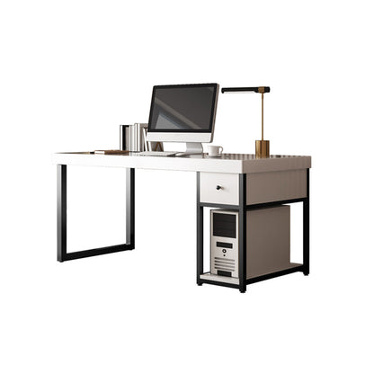 Witte eigentijdse stijl houten computerbureau rechthoekige kantoorbureau