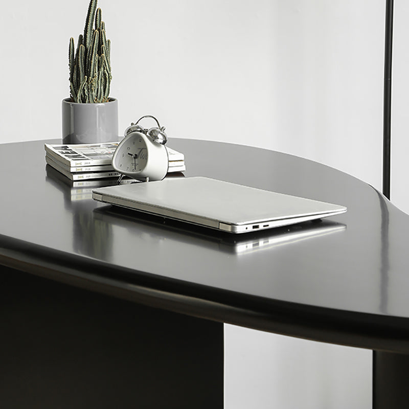 Escritorio de oficina de forma no convencional escritorio de escritura de madera maciza contemporánea para el hogar