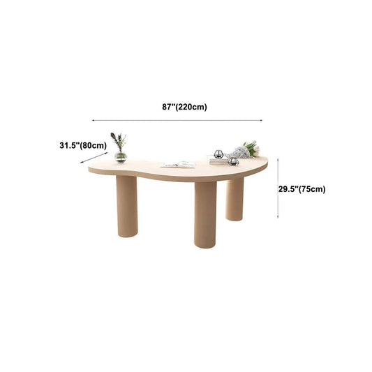 Unconventional Shape Contemporary Office Desk Solid Wood Writing Desk for Home