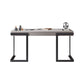 Steel and Stone Office Desk Grey 23.6" Wide Writing Desk Rectangular
