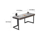 Steel and Stone Office Desk Grey 23.6" Wide Writing Desk Rectangular