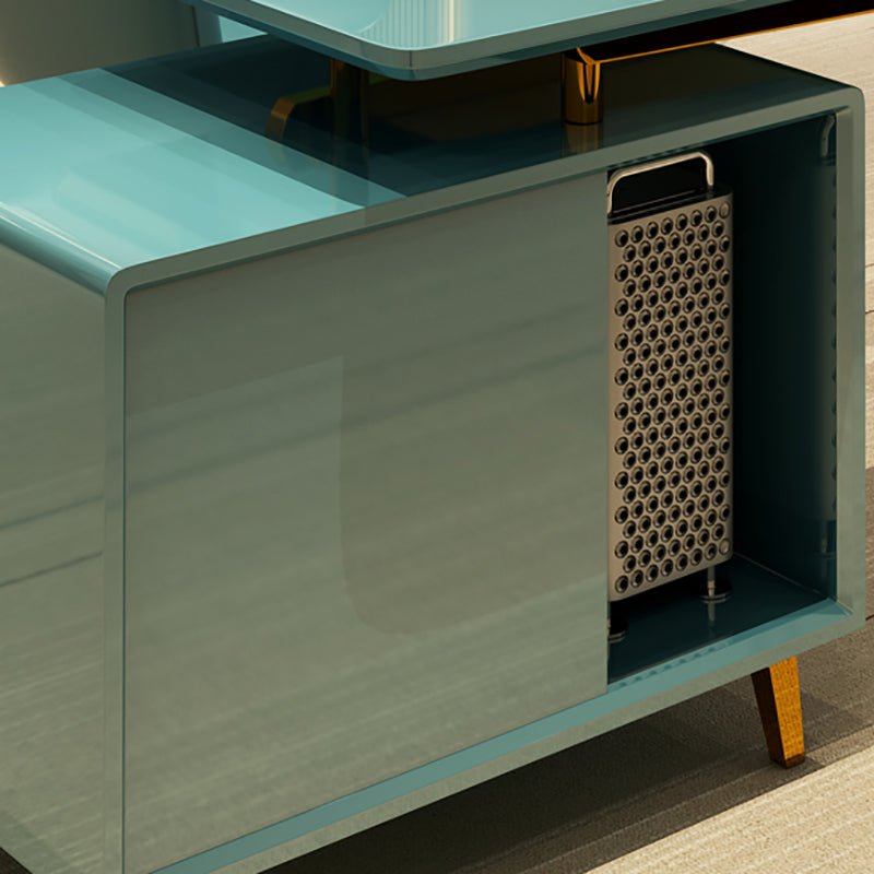 23.6" Wide Office Desk with 3 Storage Drawers Computer Desk Artificial Wood Clearhalo 'furn' 'furn_office_desk' 'Furniture' 'Office Desks' 'Office Furniture' 'office_desk' 6120804