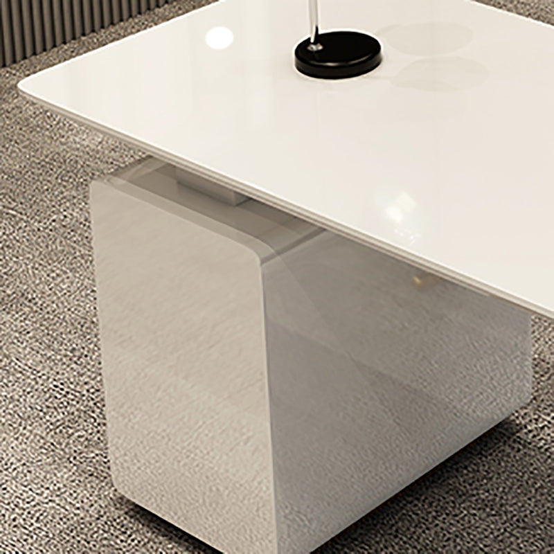 Escritorio de escritura de glamour rectangular con escritorio de oficina de archivos madera artificial