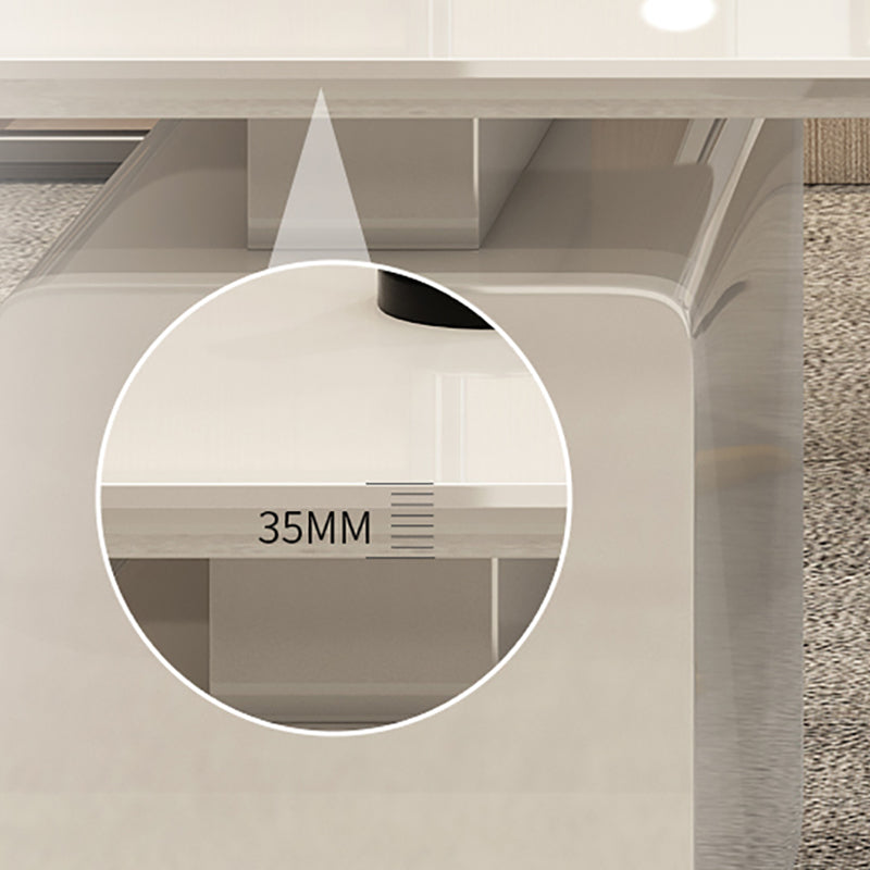 Escritorio de escritura de glamour rectangular con escritorio de oficina de archivos madera artificial