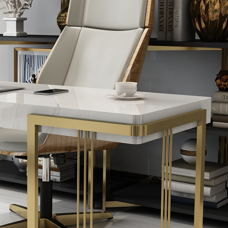 Artificial Wood Writing Desk Rectangular Sled Office Desk for Office Clearhalo 'furn' 'furn_office_desk' 'Furniture' 'Office Desks' 'Office Furniture' 'office_desk' 6120836