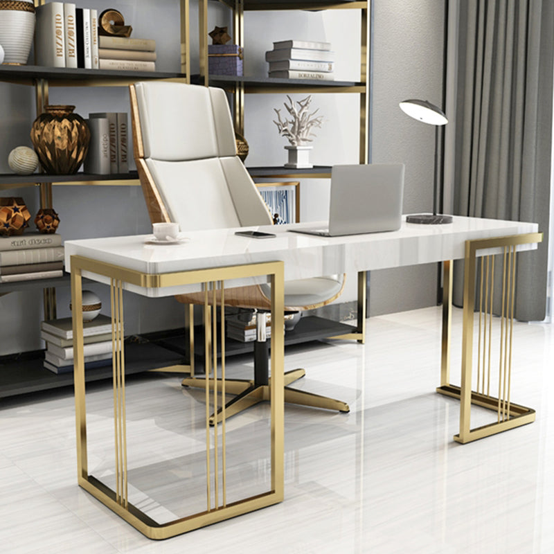 Artificial Wood Writing Desk Rectangular Sled Office Desk for Office Clearhalo 'furn' 'furn_office_desk' 'Furniture' 'Office Desks' 'Office Furniture' 'office_desk' 6120839