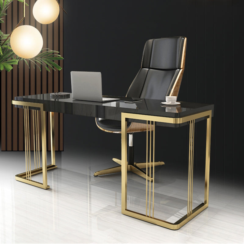 Artificial Wood Writing Desk Rectangular Sled Office Desk for Office Clearhalo 'furn' 'furn_office_desk' 'Furniture' 'Office Desks' 'Office Furniture' 'office_desk' 6120840