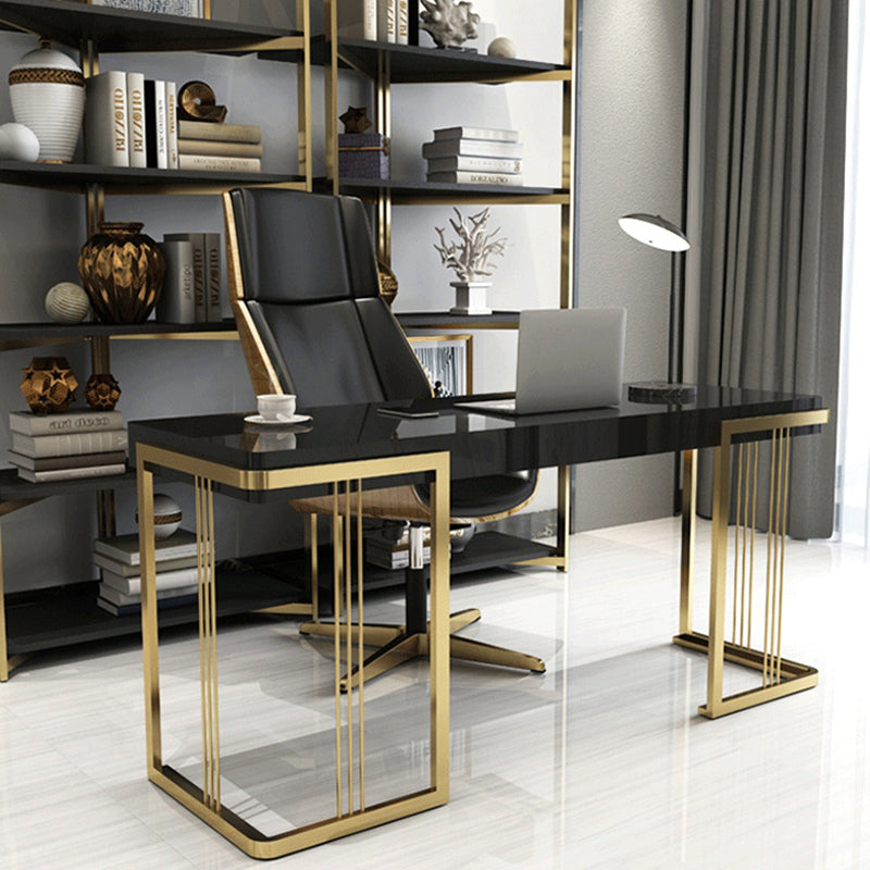 Artificial Wood Writing Desk Rectangular Sled Office Desk for Office Clearhalo 'furn' 'furn_office_desk' 'Furniture' 'Office Desks' 'Office Furniture' 'office_desk' 6120841