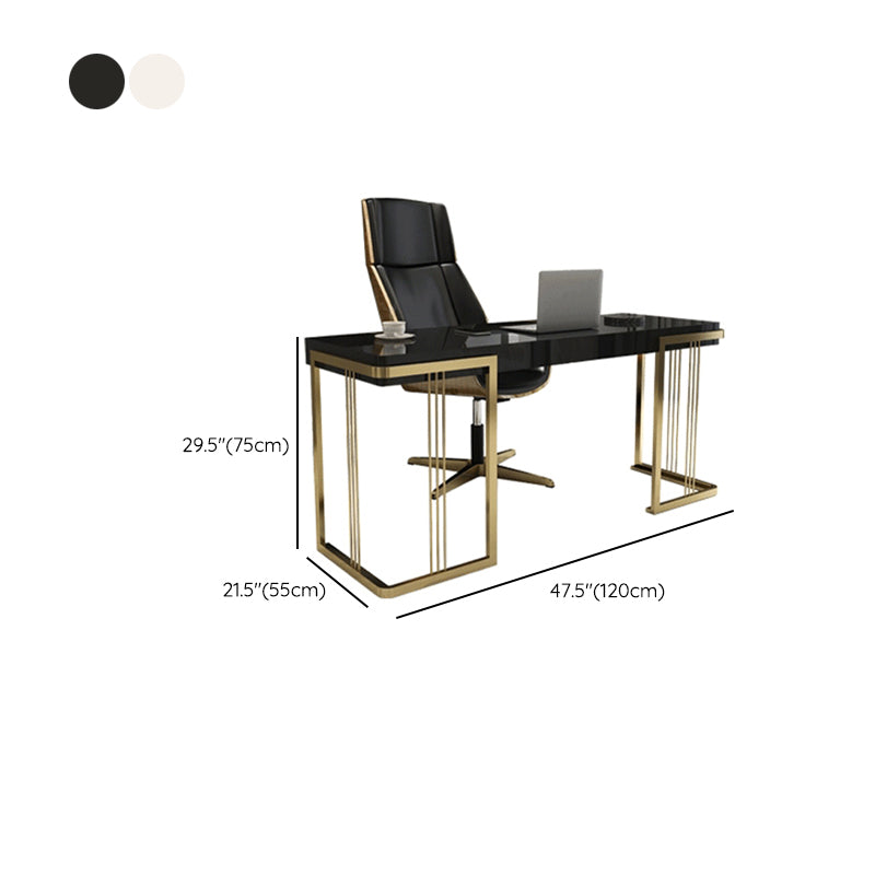 Artificial Wood Writing Desk Rectangular Sled Office Desk for Office Clearhalo 'furn' 'furn_office_desk' 'Furniture' 'Office Desks' 'Office Furniture' 'office_desk' 6120842