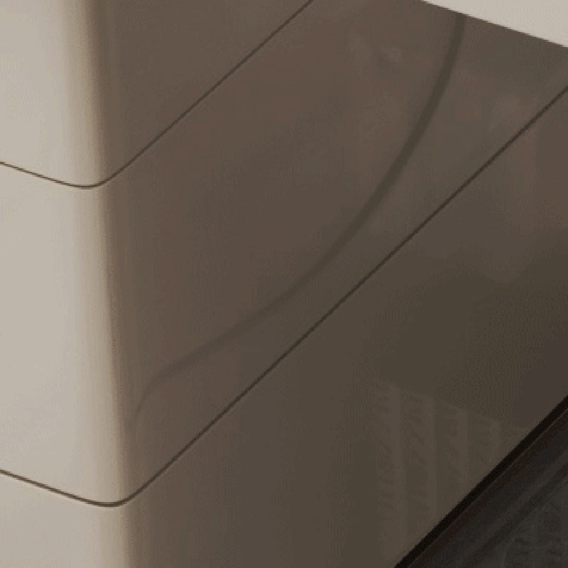 Beige rechteckige Schreibtisch Glam Kabelverwaltungsbüro mit Schubladen