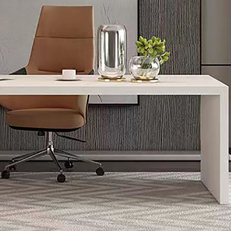 Blanc en bois massif en bois solide RECTANGULAIRE Bureau de réunion glamour pour le bureau