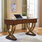 Glam Natural Rectangular Writing Desk Home Office Desk with Metal Legs Clearhalo 'furn' 'furn_office_desk' 'Furniture' 'Office Desks' 'Office Furniture' 'office_desk' 6120950