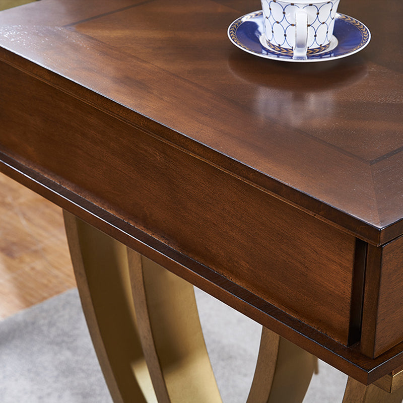 Glam Natural Rectangular Writing Desk Home Office Desk with Metal Legs Clearhalo 'furn' 'furn_office_desk' 'Furniture' 'Office Desks' 'Office Furniture' 'office_desk' 6120954