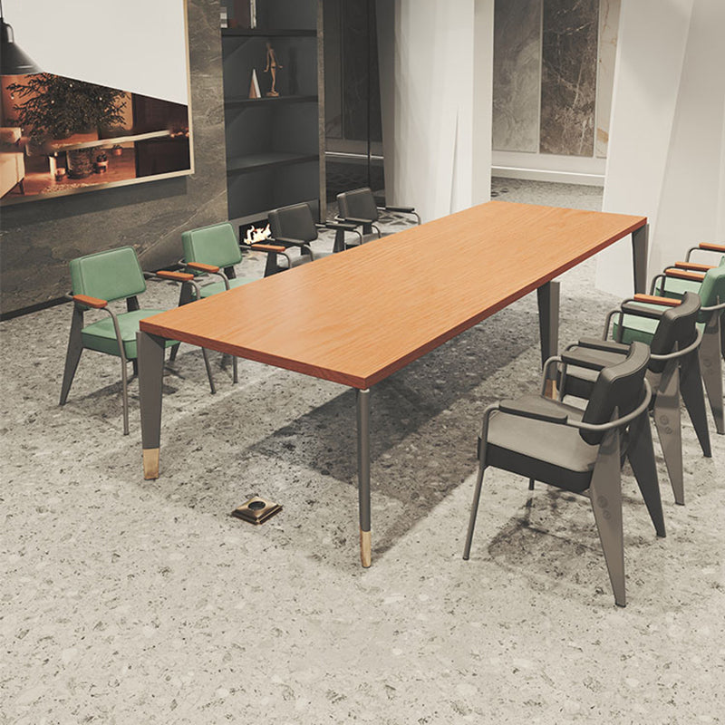 Escritorio de escritura rectangular industrial escritorio de oficina con patas de metal