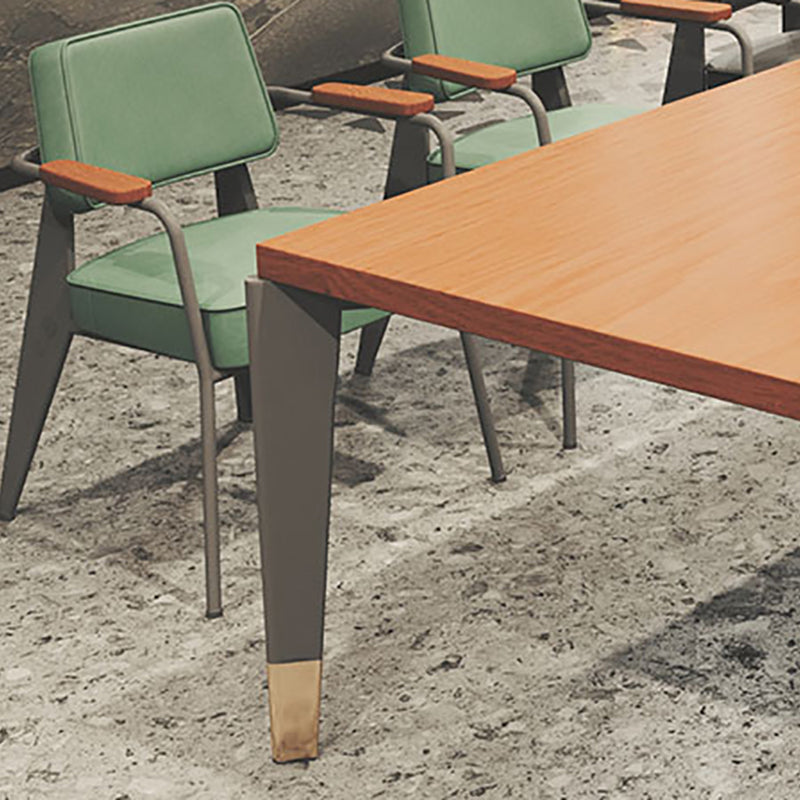 Escritorio de escritura rectangular industrial escritorio de oficina con patas de metal