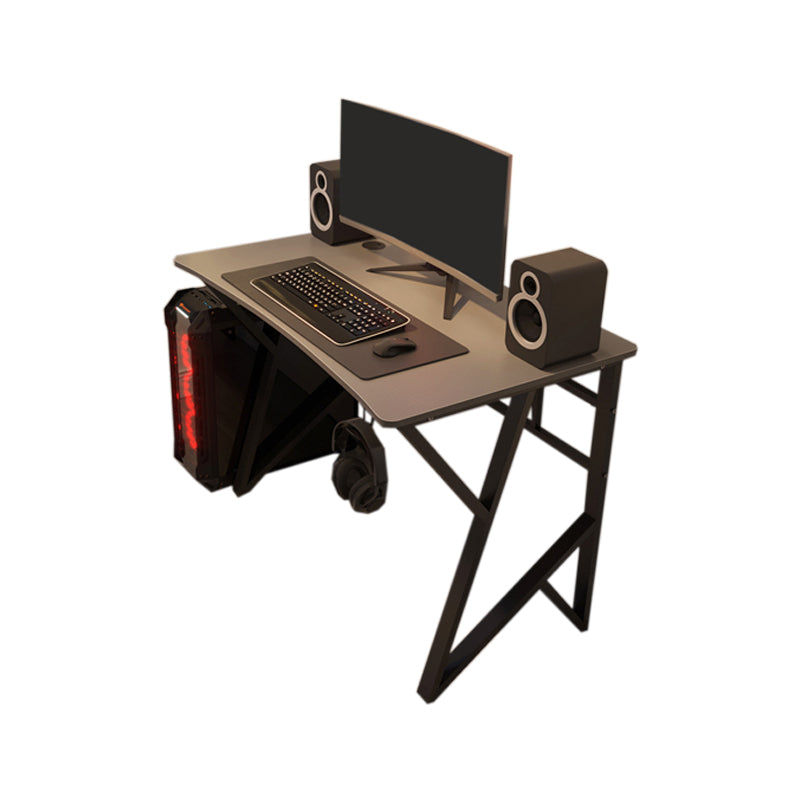 Industriële houten computer bureau slaapkamer bureau met metalen benen