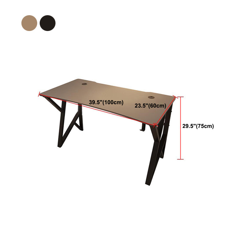 Industriële houten computer bureau slaapkamer bureau met metalen benen