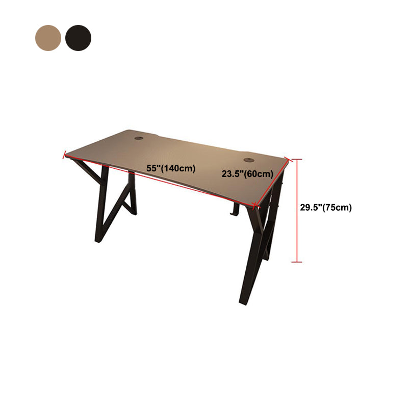 Industriële houten computer bureau slaapkamer bureau met metalen benen