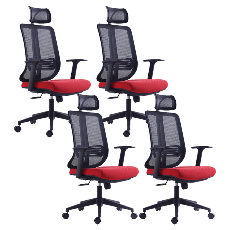 Contemporary Chair Adjustable Arms Adjustable Seat Height Swive Office Chair Headrest 4 Piece Set Clearhalo 'furn' 'furn_office_chair' 'Furniture' 'Office Chairs' 'Office Furniture' 'office_chair' 6121030