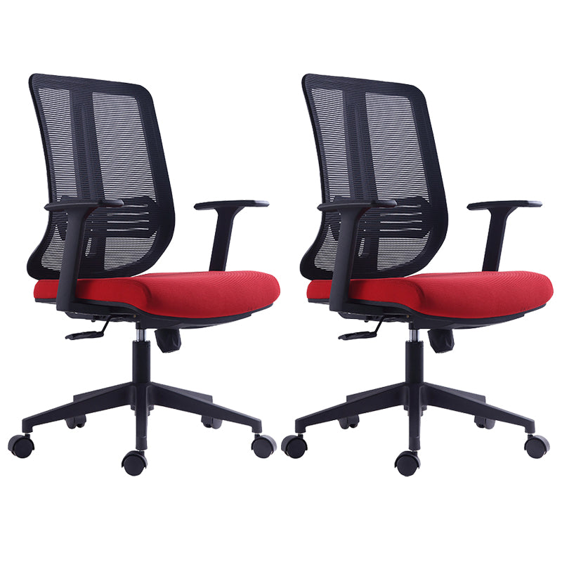 Contemporary Chair Adjustable Arms Adjustable Seat Height Swive Office Chair Without Headrest 2 Piece Set Clearhalo 'furn' 'furn_office_chair' 'Furniture' 'Office Chairs' 'Office Furniture' 'office_chair' 6121036