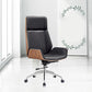 Contemporary High Back Office Chair Black Executive Faux Leather Chair Clearhalo 'furn' 'furn_office_chair' 'Furniture' 'Office Chairs' 'Office Furniture' 'office_chair' 6121050