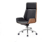 Contemporary High Back Office Chair Black Executive Faux Leather Chair Clearhalo 'furn' 'furn_office_chair' 'Furniture' 'Office Chairs' 'Office Furniture' 'office_chair' 6121052