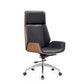 Contemporary High Back Office Chair Black Executive Faux Leather Chair Clearhalo 'furn' 'furn_office_chair' 'Furniture' 'Office Chairs' 'Office Furniture' 'office_chair' 6121055