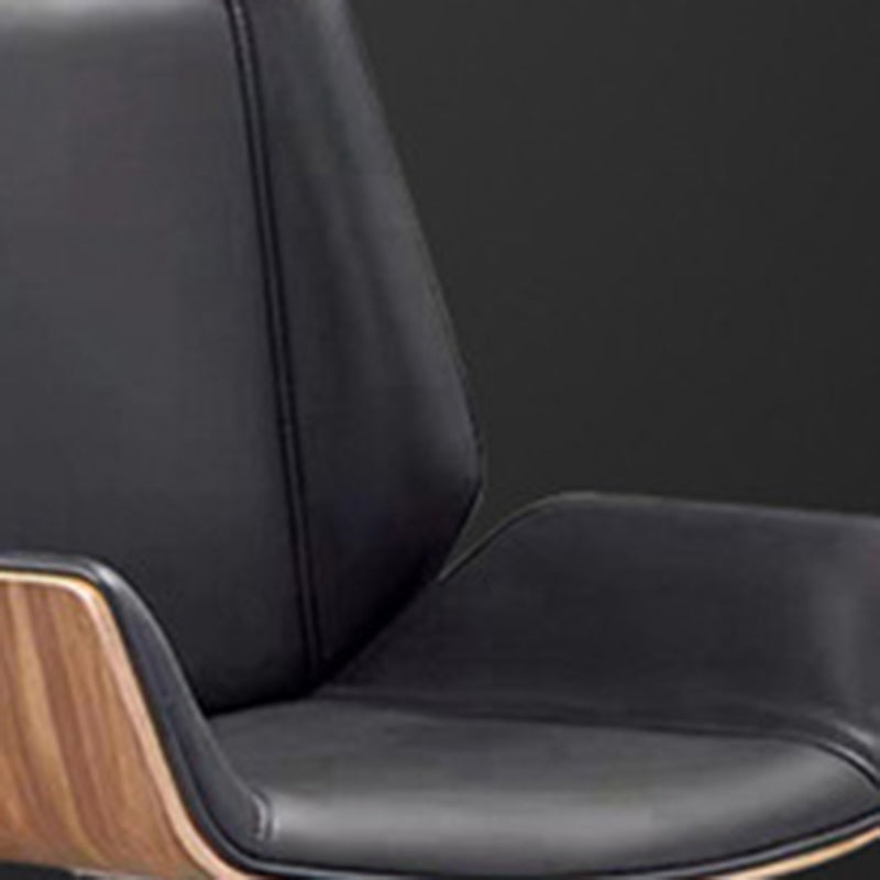 Contemporary High Back Office Chair Black Executive Faux Leather Chair Clearhalo 'furn' 'furn_office_chair' 'Furniture' 'Office Chairs' 'Office Furniture' 'office_chair' 6121057
