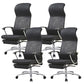 Fauteuil contemporain à bras fixes, mécanisme d'inclinaison, chaise de bureau noire
