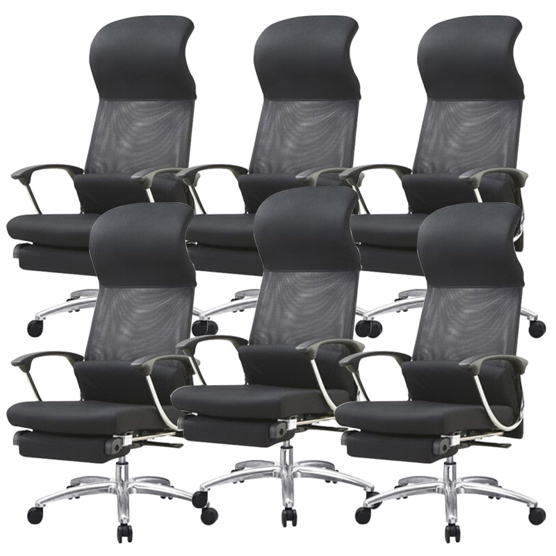 Fauteuil contemporain à bras fixes, mécanisme d'inclinaison, chaise de bureau noire