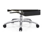 Fauteuil contemporain à bras fixes, mécanisme d'inclinaison, chaise de bureau noire