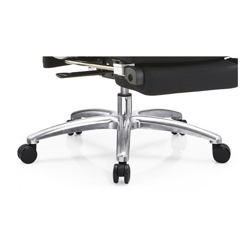 Fauteuil contemporain à bras fixes, mécanisme d'inclinaison, chaise de bureau noire