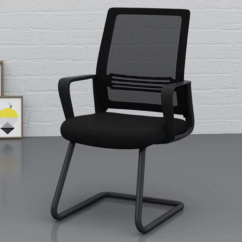 Modern & Contemporary Mid-Back Chair Conference Office Chair Black 1 Piece Clearhalo 'furn' 'furn_office_chair' 'Furniture' 'Office Chairs' 'Office Furniture' 'office_chair' 6121086