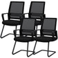 Modern & Contemporary Mid-Back Chair Conference Office Chair Black 4 Piece Set Clearhalo 'furn' 'furn_office_chair' 'Furniture' 'Office Chairs' 'Office Furniture' 'office_chair' 6121090