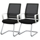 Modern & Contemporary Mid-Back Chair Conference Office Chair Matte Black 2 Piece Set Clearhalo 'furn' 'furn_office_chair' 'Furniture' 'Office Chairs' 'Office Furniture' 'office_chair' 6121098